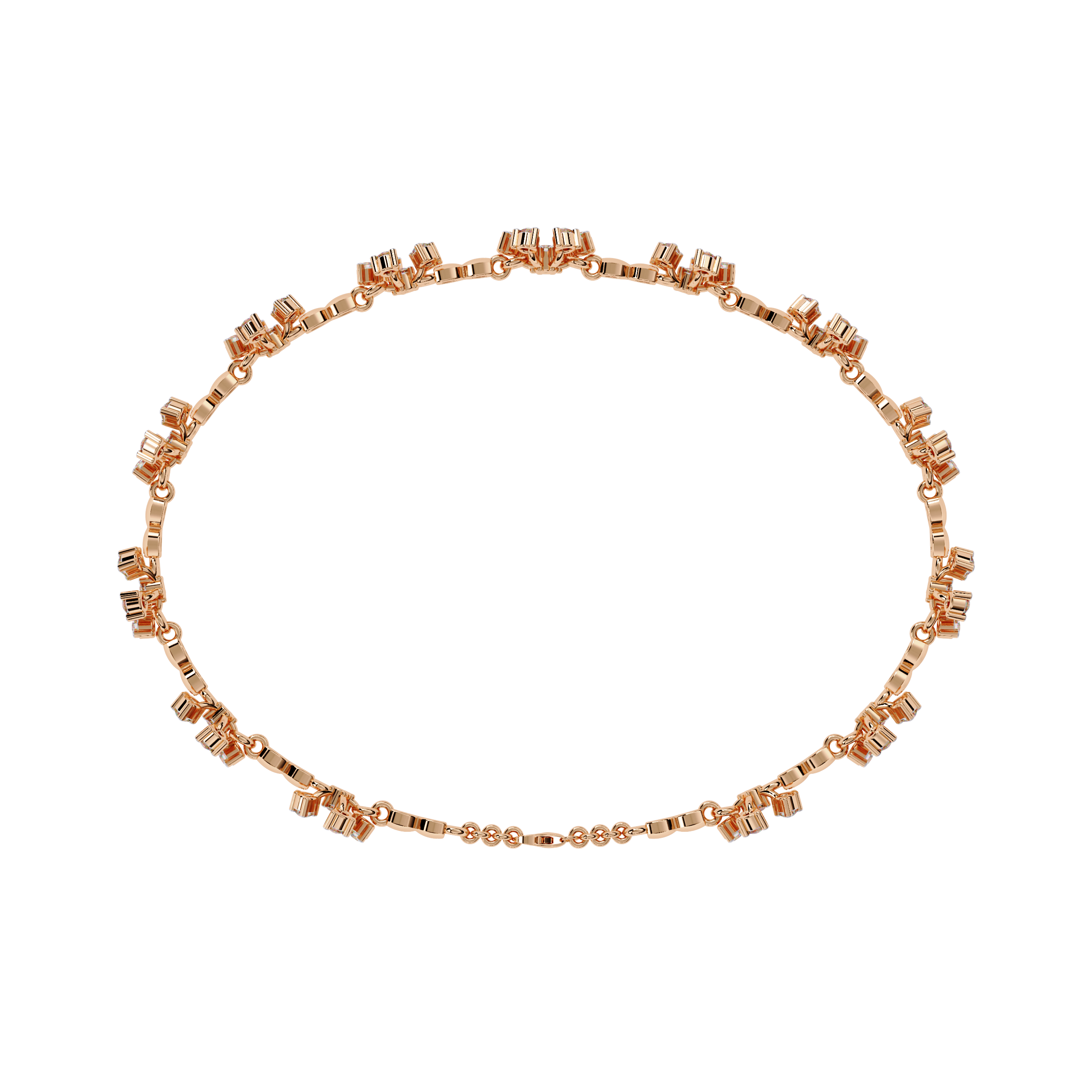 Solitairekart 0.91ct Floral Burst Natural Diamond Bracelet-HI Color, VS-SI Clarity